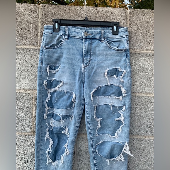 American Eagle Curvy High Rise Jegging Women's 8R Next Level Stretch Distressed - Picture 3 of 14